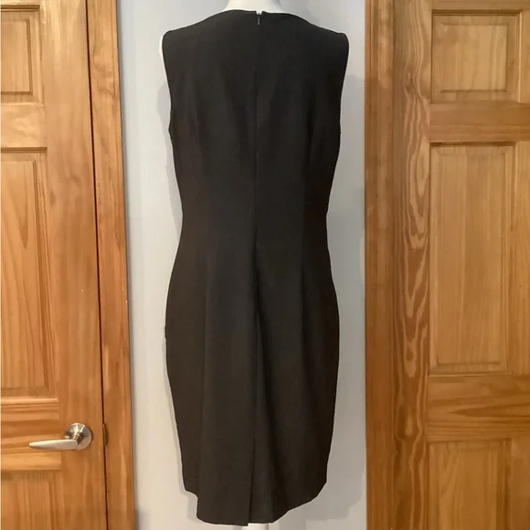 EUC Calvin Klein charcoal gray zipper Sheath Dress  size 12. - Picture 4 of 7